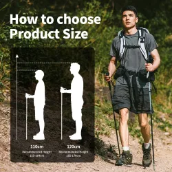NATUREHIKE Air Terk EXT: ultralekkie kije trekkingowe z włókna węglowego